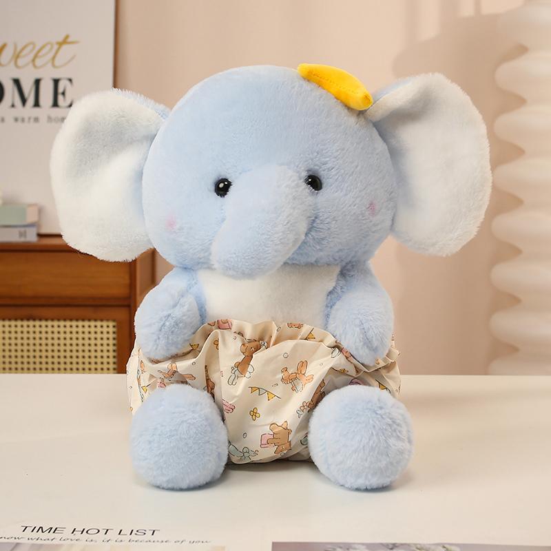 40cm Cute Cartoon Animal Plush Toys Stuffed Elephant West Highland Butter Little Bear Doll Warm Cozy Chubby Appease Doll
