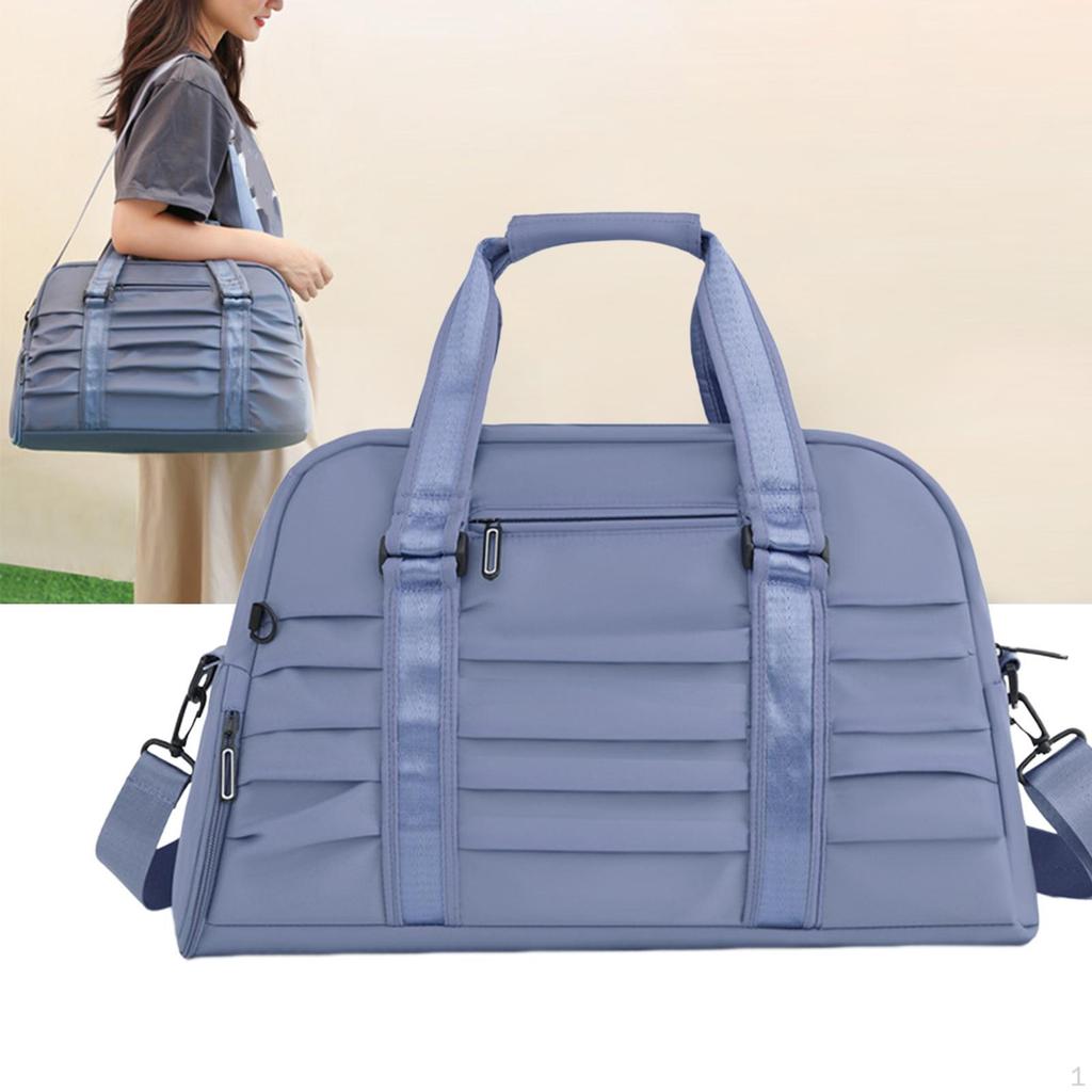 Gym Duffle Bag for Sports with Compartment Shoes, Adjustable Crossbody Strap Travel