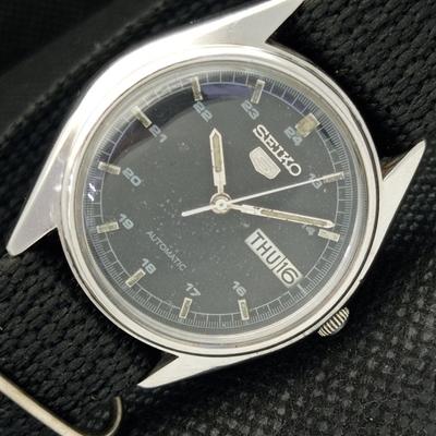 שעון יד גברים וינטג' משומש SEIKO 5 אוטומטי 6309A יפן חוגה מקורית 608 גרם-a316390-9