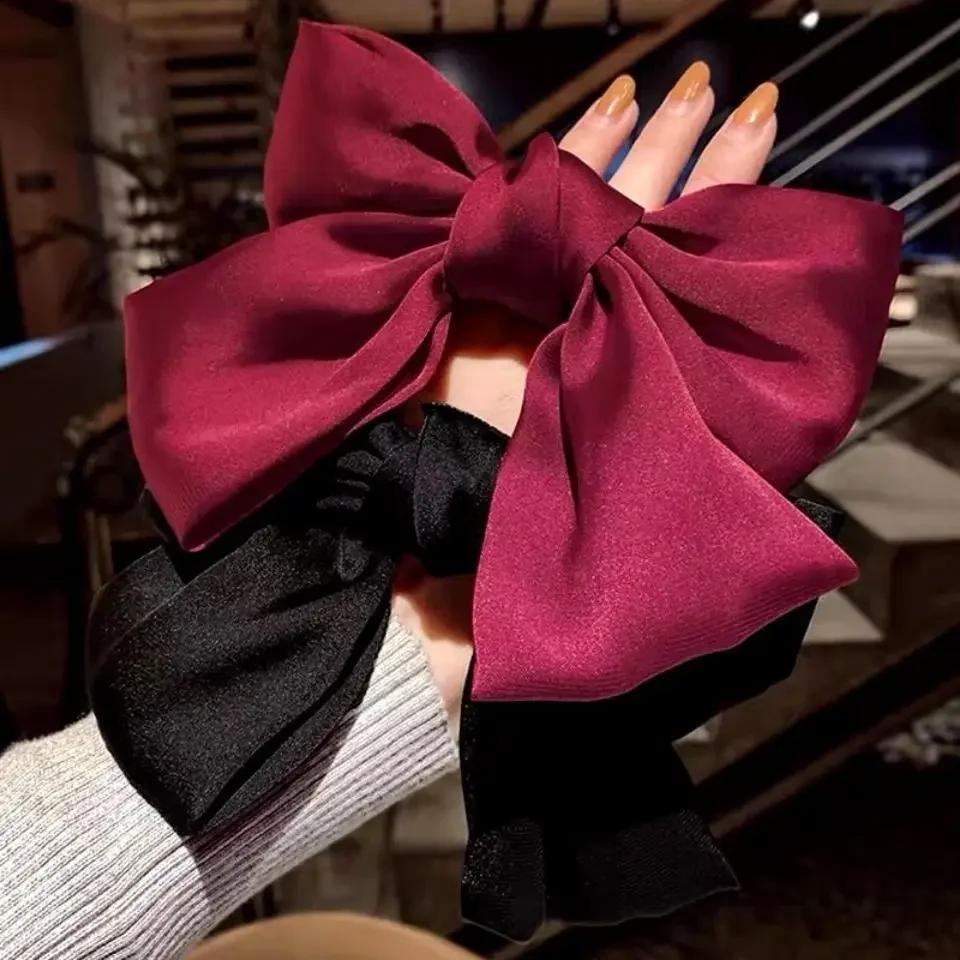 Modisch und Süß Schleife Mädchen Federclip Rücken Löffel Oberteil Clip Halb Gebunden Haarschmuck Neu Sommer Damen Klein Frisch Haarspange