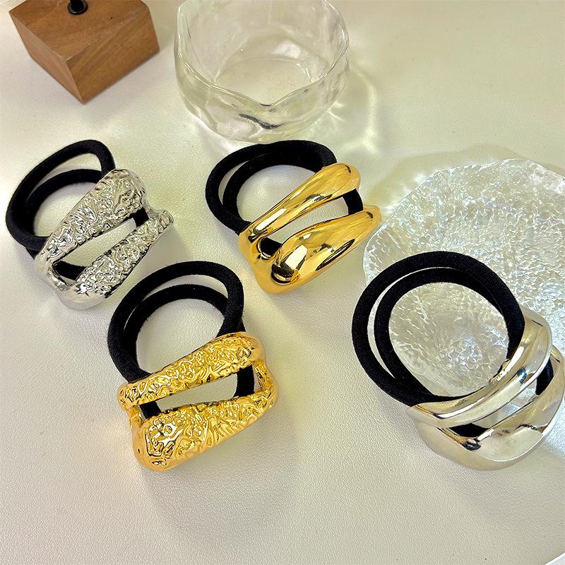 Luxury Alloy Hairband with Ponytail and Bun Support