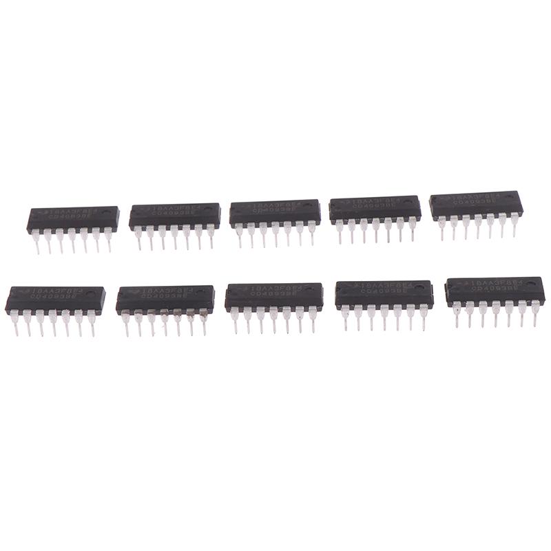 10Pcs Cd4093Be Cd4093 4093 Dip-14 Ti Chip Ic