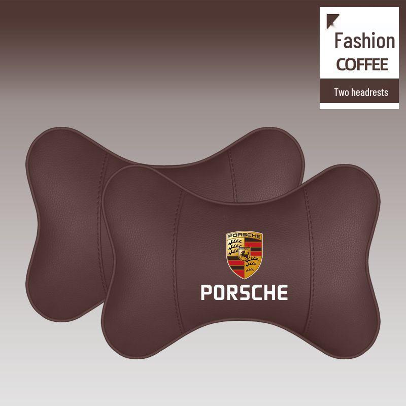 Porsche Cayenne Headrest Neck Pillow & Lumbar Support Cushion for Macan, Panamera, 718