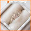 Huitan Paved Cubic Zirconia Rings for Women Gold Color Fashion Wedding Bands Accessories Daily Wear Exquisite Ring Hot Jewelry