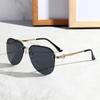 Ochelari de soare retro cu jumătate de cadru din metal, pentru pilot, modă, femei, bărbați, ochelari de soare cu ramă pătrată, în aer liber, clasici, UV 400, nuanțe de ochelari