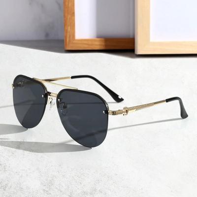 Nowe Retro Metalowe Półramkowe Okulary Przeciwsłoneczne Pilotki Moda Damska Męska Kwadratowa Oprawka Okulary Przeciwsłoneczne Outdoor Klasyczne UV 400 Okulary