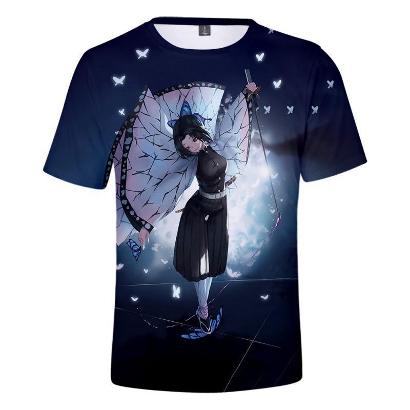 Letní Nová Série Ghost Slayer Dětské Oblečení 3D Barevný Tisk Ležérní Módní Pohodlné Tričko s Krátkým Rukávem