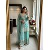 Bellissimo Salwar Kameez Pakistano da Festa Designer Bollywood Top Tuta Sharara