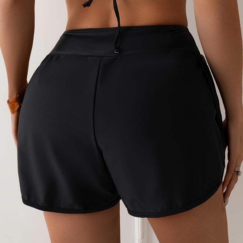 Damen High Waist Badeshorts Bauchkontrolle Schnelltrocknend Strand Boardshorts Bequem