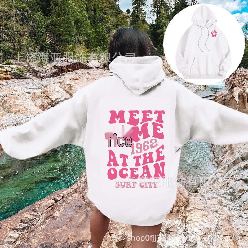 Women's Letter Print Drop Shoulder Hoodie Sweatshirt XS-5XL