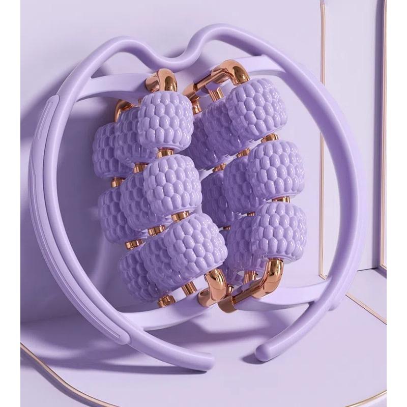 Leg Massager Roller Clamp Muscle Relaxation Foam Roller with Three Rows Ring Clamp Leg Roller for Fitness Recovery Tool