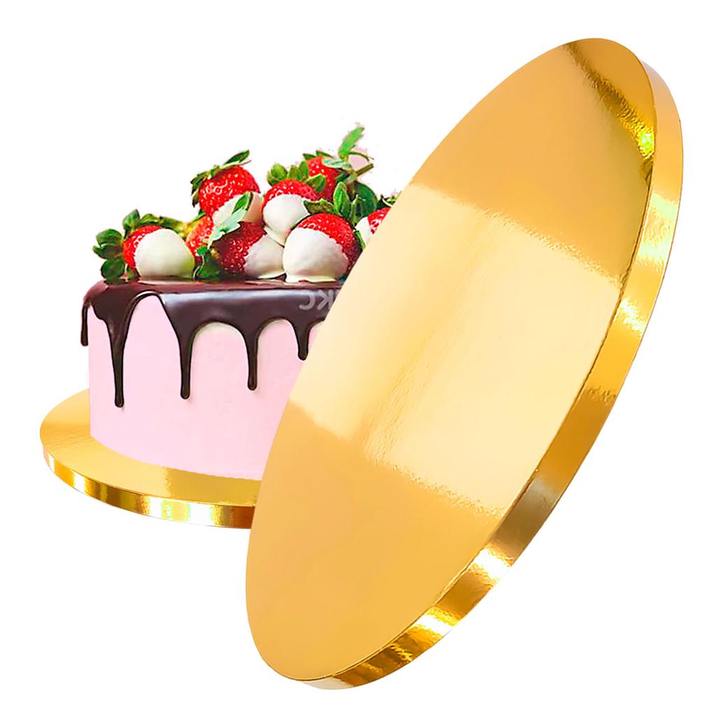 Cake Board Base Gold 30 Cm 1,2 Cm Set 5 Pcs Cake Drum Round Luxe Brand4cake