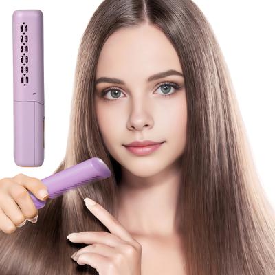 Pieptene Ceramic Fără Fir pentru Coafură 3 Niveluri de Temperatură Reglabile Placă de Îndreptat Părul Reîncărcabilă prin USB Încălzire Rapidă Styling Electric pentru Păr Drept sau Ondulat