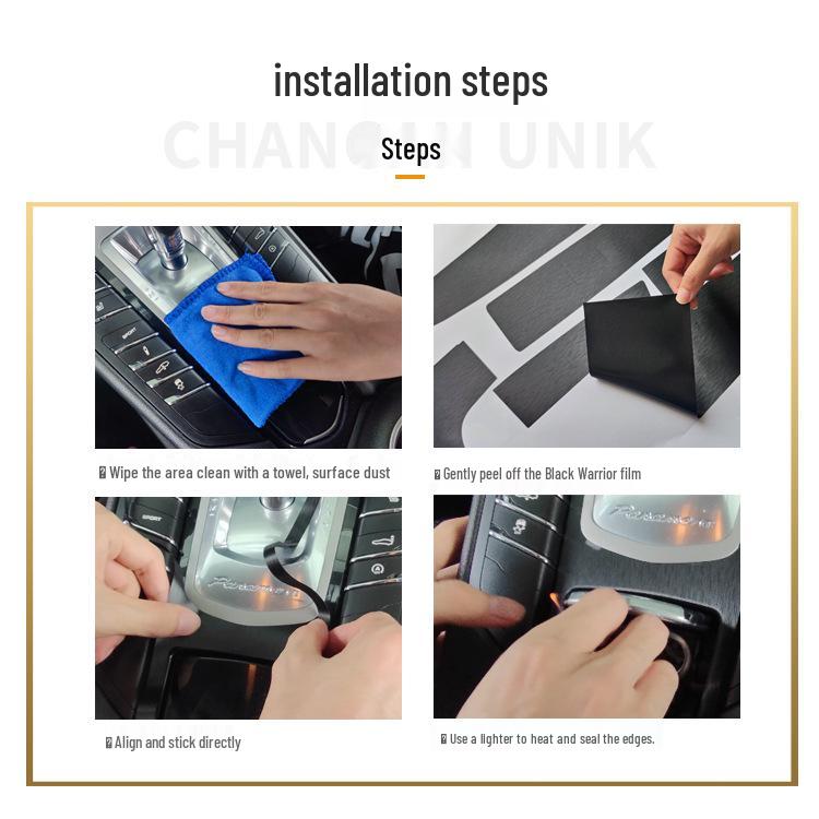 Black Warrior Car Sticker for 21-24 Chang'an UNI-K Interior Modification
