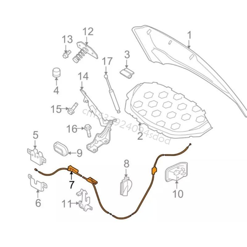 Release Cable Car Engine Hood Release Cable 30671768 Spare Part for S80 D7WD