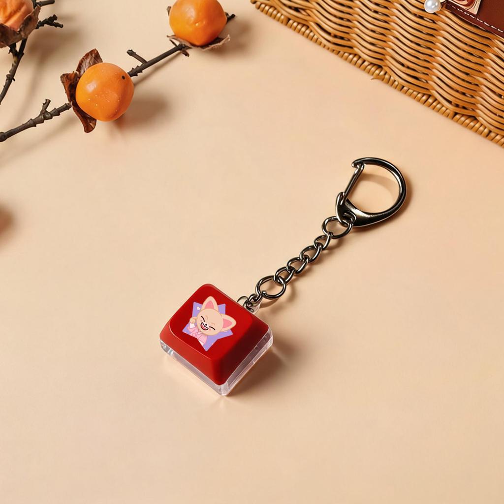 Stray Kids Keycap Keychain, Cute Cartoon Characters Keyboard Keychain Pendant, STAY Fans Stress Relief Bag Charm