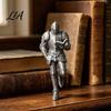 Reading Themed Gift 3D Printed Medieval Knight Book Corner Ornament, Figurine Retro Armor Statue Nook Decor, Creative Bookend for Bookshelf,