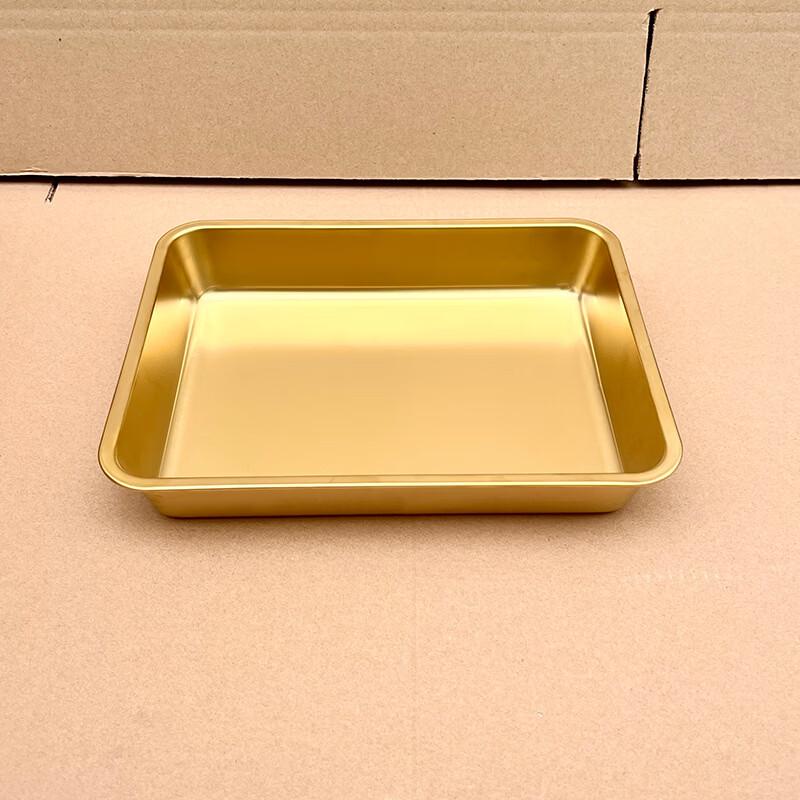 UOSUUOSU 304 Stainless Steel Gold Square Serving Plate