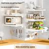 Wall-Mounted Kitchen Storage Rack for Microwave & Oven