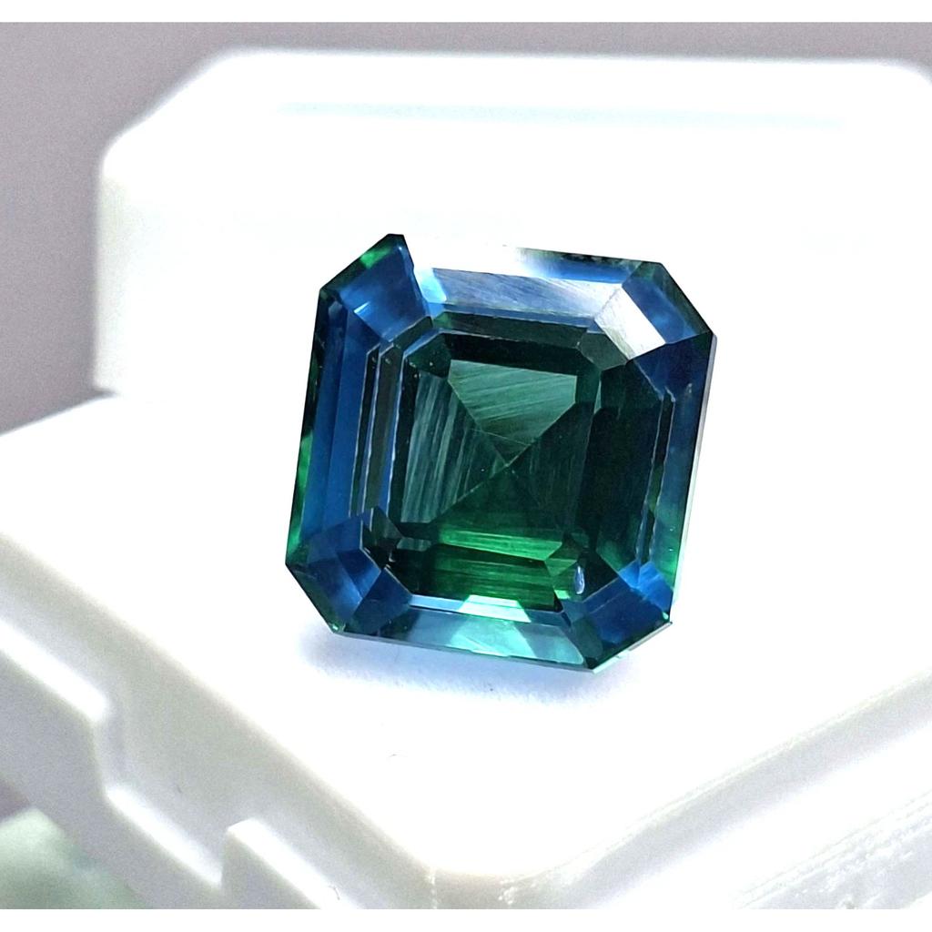Certified Pitambari Sapphire Asscher Cut 12-14 Ct Excellent Loose Gemstone