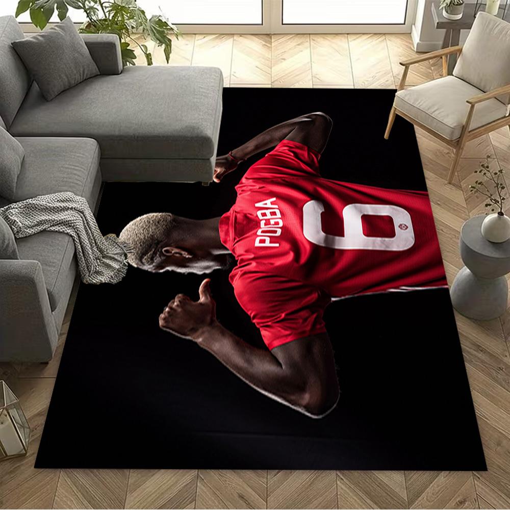 Man United's Paul Pogba Area Rug Perfect for Study room Entryway Game Room Dormitory Antislip Carpet Decorate Offices Best for Christmas