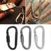 D Shape Outdoor Tools Metal with Lock Climbing Camping Keyring Key Buckle Carabiner Hook