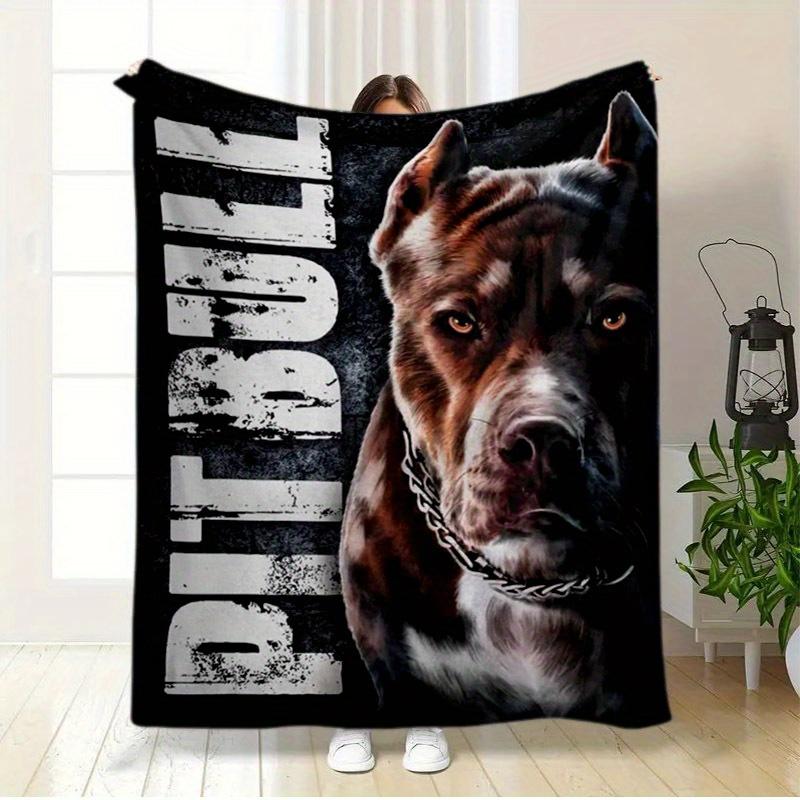 

Bulldog Print Flannel Throw Blanket, Lightweight All-Season for Sofa Bed Office, Modern Design Dog Lover Gift, Hand Wash Only 75x90cm