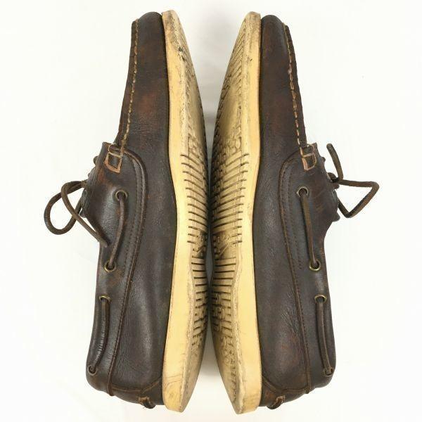 Paraboot Deck Leather Shoes Dark Brown size 27.0-28.0 Men's