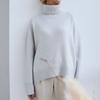 Nuovo Pullover Casual a Manica Lunga in Maglia Liscia Autunno Donna Inverno Spesso Morbido Collo Alto Pullover Maglioni Donna Moda Maglieria Morbida Jumper 24913
