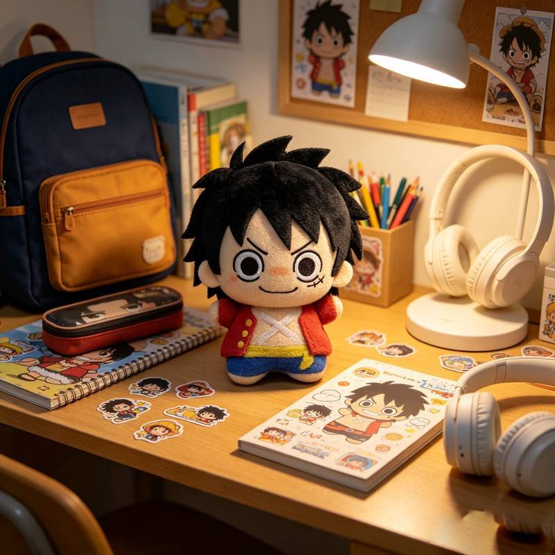 Luffy Und Ace 10cm Plüschfigur Mit Niedlichem Hängeanhänger Für Kinder