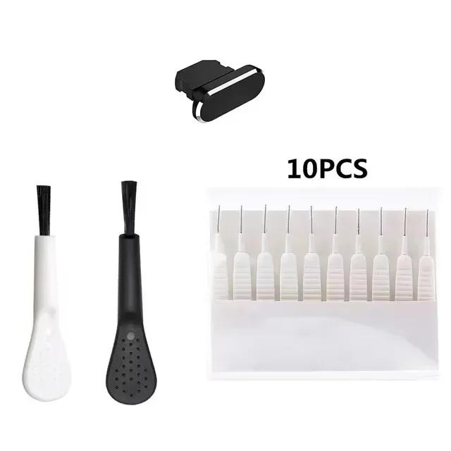 Cell Phone Charging Port Dust Plug with Cleaning Brush for IPhone 14 13 12 8 Pro Max Plus Type C Eearphone  IOS Cleaner Set