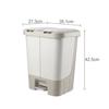 Kitchen Big Trash Can with Lid Wheels Odor Pedal Cube Storage Trash Can Bins Kosze Do Segregacji Smieci Waste Bins BG50WB