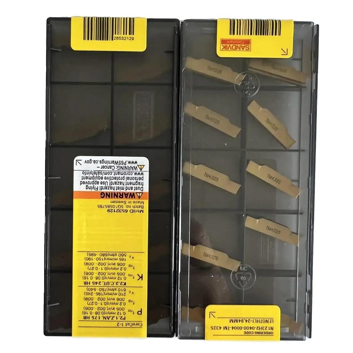 

Original Sandvik / N123H2-0400-0004-TM 4325 /Carbide CNC Blade 10 PCS
