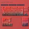 135 Keys Gradient Green Shine Through Keycaps Side Printed PBT Double Shot Keycaps OEM Profile for MX Switches Gaming Keyboards