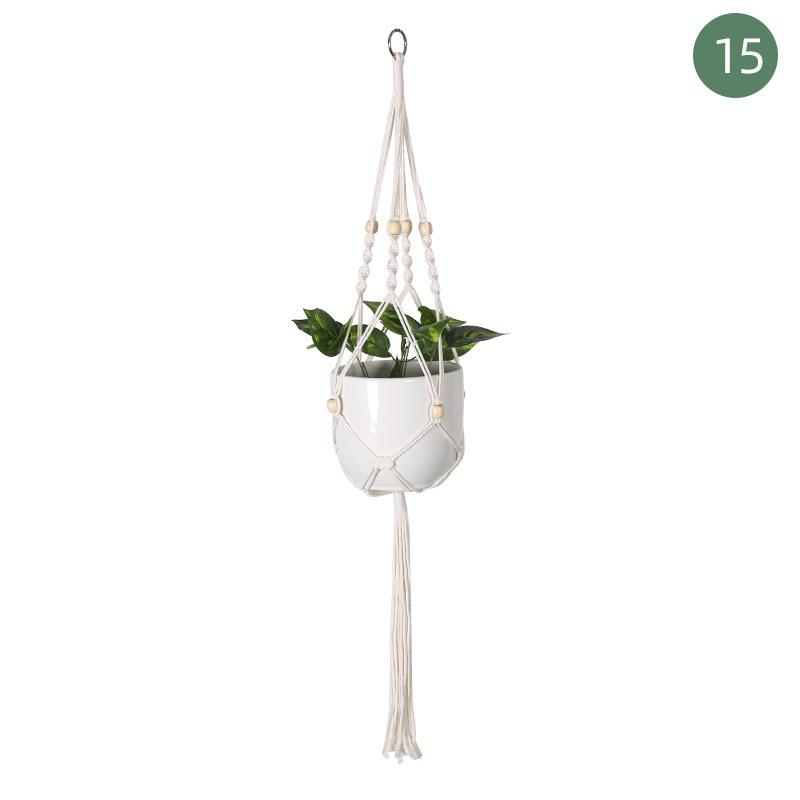 Creative Woven Cotton Plant Hanging Basket Set