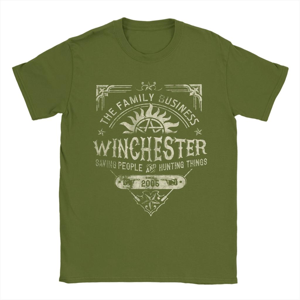 A Very Winchester Business Supernatural TShirts Men Humorous 100 Cotton Tees O Neck Short Sleeve T Shirt Plus Size Clothes