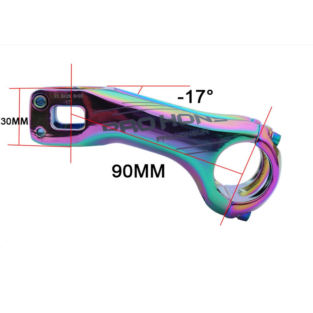 Mountainbike-Vorbau, -17 Grad, Aluminiumlegierung, 70 mm/90 mm, negativer Winkel