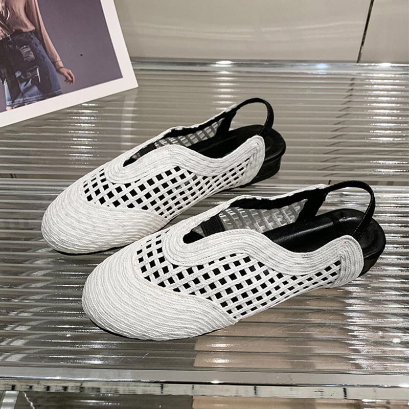 Flats Women's Sandals Summer Designer Shoes Dress Woman Slippers 2025 Trend Walking Slides Casual Cozy Chaussure Femme