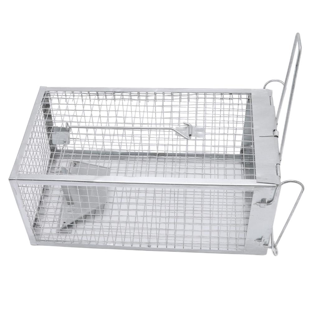 Eisen Ratte Mausefalle Käfig Einzeltür Lebendtierfalle für Indoor Outdoor Kleintier