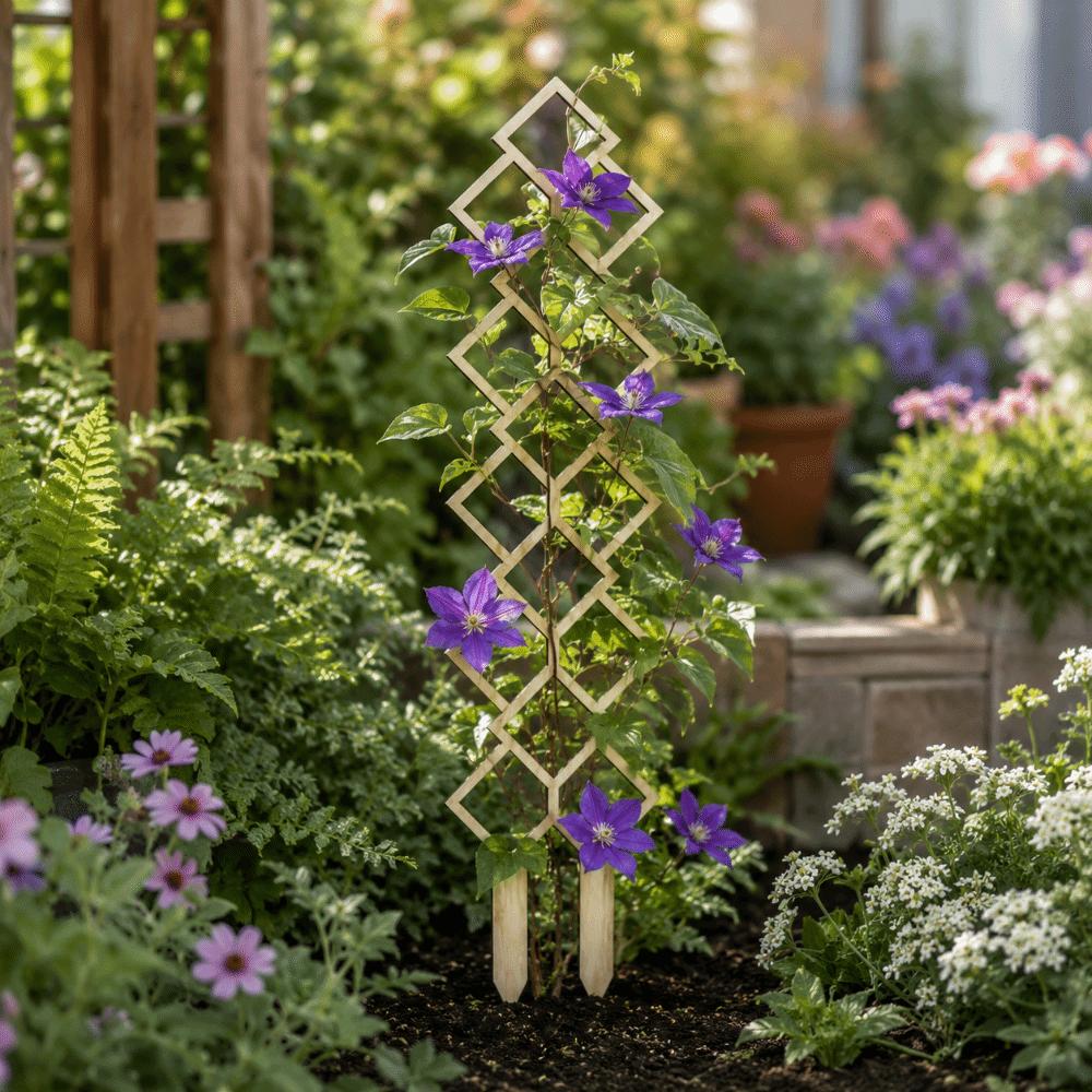 Hollow Out Plant Support Rack Climbing Stand Plant Trellis Frame Garden Plant Trellis Courtyard