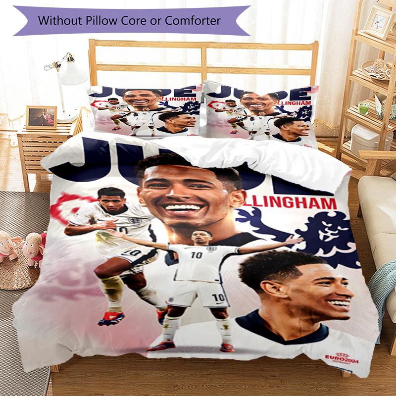 3pcs Bellingham5 Design Cover Set - HD Printed Bedding with 1 Cover and 2 Pillowcases - Perfect for Home and Dorm Decor