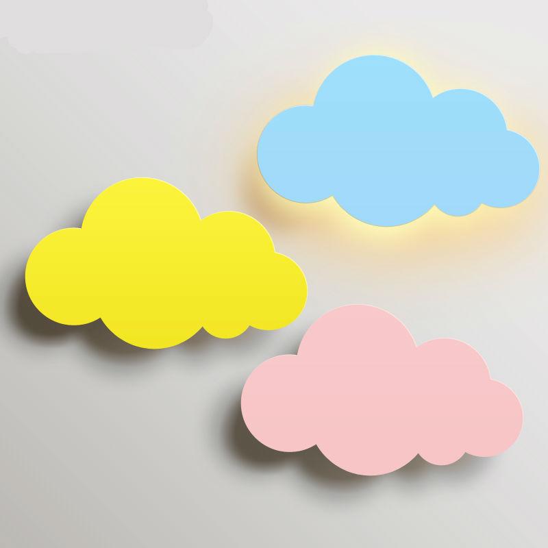 Modern Cloud Wall Lamp Lights White Pink LED Wall Mounted Living Room Girl Children Bedroom Light Decoration   ZM1106