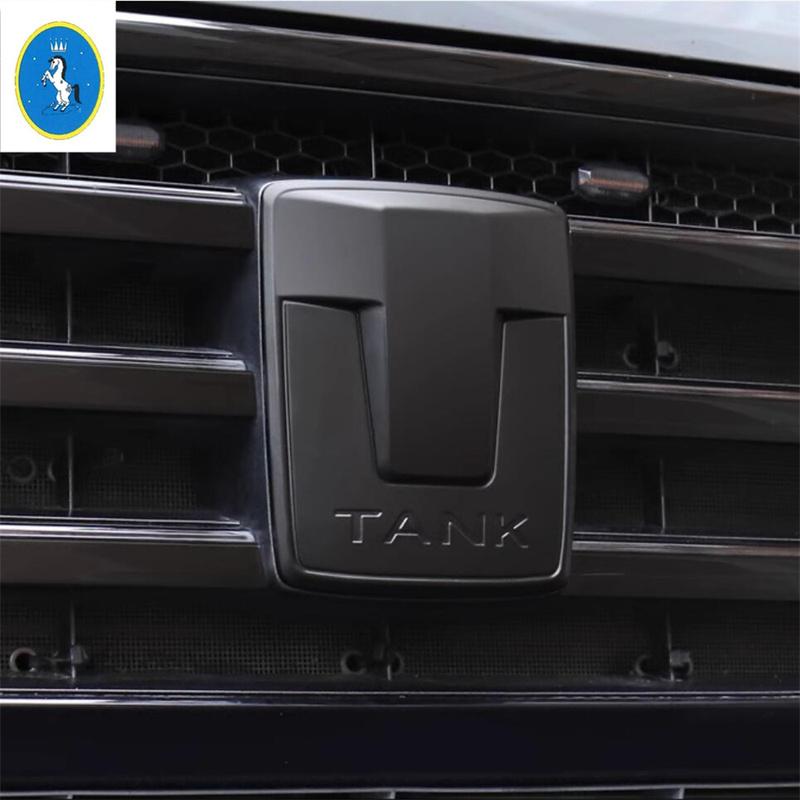 Car Front Grille head Cover Frame Panel Trim Fit For Great Wall GWM WEY TANK 300 -2025 Matte Black Exterior Accessories