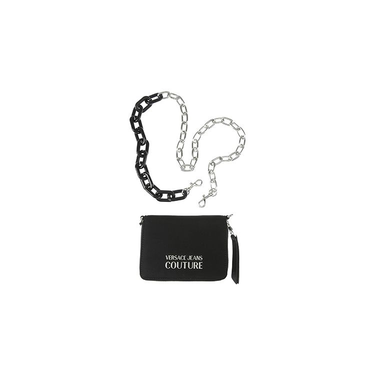 

Versace Jeans Couture Color Block Chain Silver Letter Logo Cotton Clutch Wallet Women wallet Black 73VA9XM1-ZS394-899 Black