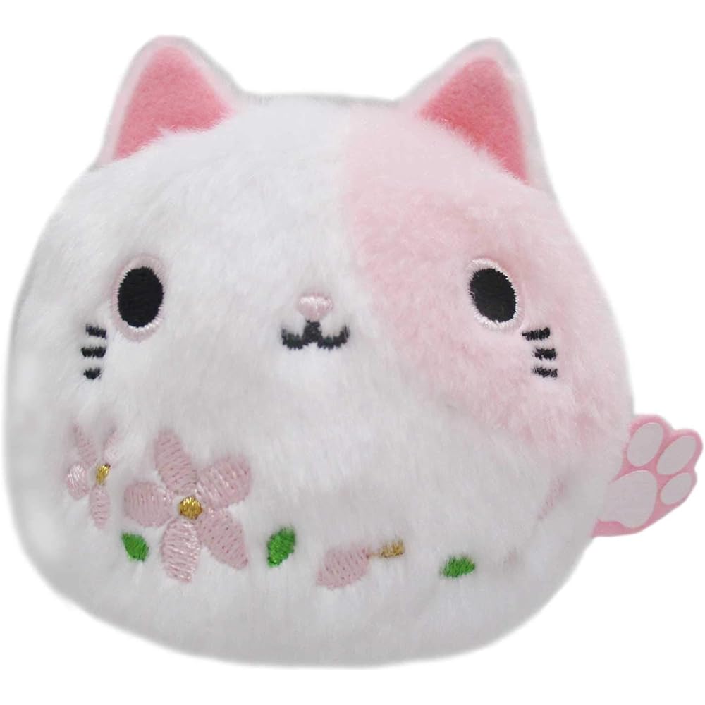 Sanei Boeki Original Plush Toy Cat Dango Sakura Cat Miki 7.5x6x7cm Animal