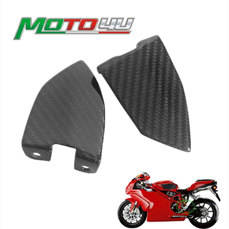For Ducati 749 999 2003 2004 2005 2006 100% Carbon Fiber Heel Plates Driver Heel Guard Plate Motorcycle Modification Rearset