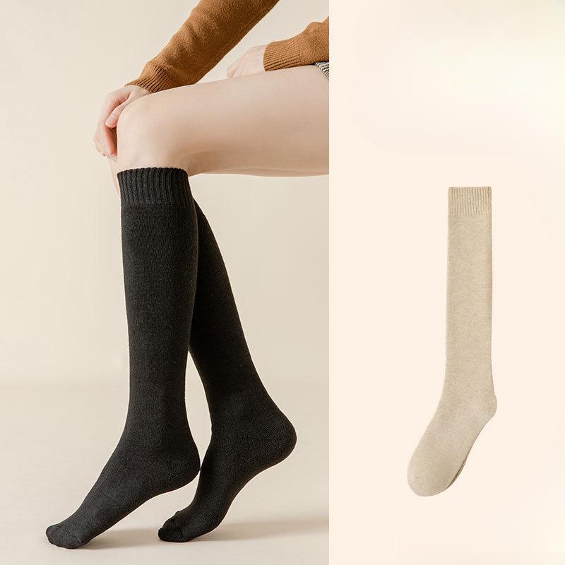 Chaussettes Mollet Chaudes Épaisses en Peluche Automne et Hiver pour Femmes, Amincissantes par Pression