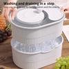 Fruit Vegetable Cleaning Machine Manual Water Salad Spinner Fruit Drain Basket Household Salad Washing Tool Kitchen Accessories