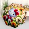 1pc Hello Kitty Dandelion Automatic Opening/Closing Umbrella - Portable Three-Fold Design with 8-Bone Iron Frame, Outdoor, Gift for Fans, Travelers, D