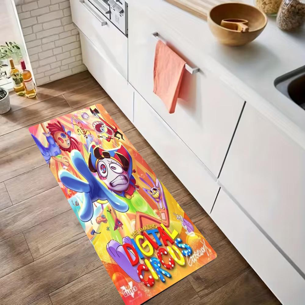 Digital Circus Nonslip Kitchen Mat Floor Carpet Rug For Indoors Outdoors Home Decor Room Supplies Spring Decor